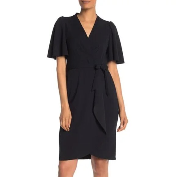 Donna Morgan Faux Wrap Dress Size 2 - Picture 6 of 6